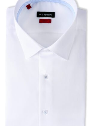 Men's Plain White & Open Blue Smart Shirt