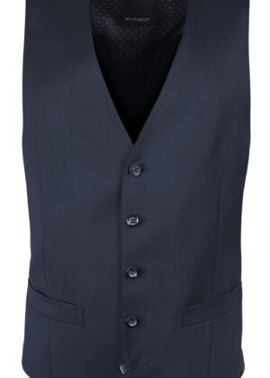 Regular Fit - Men's Medium Blue Waistcoat