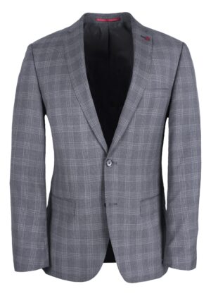 Roy Robson Slim Fit - Checked - Two Button Pastel Grey Blazer