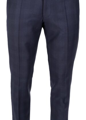 Roy Robson Slim Fit - Dark Blue Checked Suit Trousers